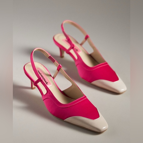 Custommade Anita Satin Slingback Heels - Picture 1 of 4